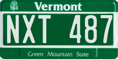 VT license plate NXT487