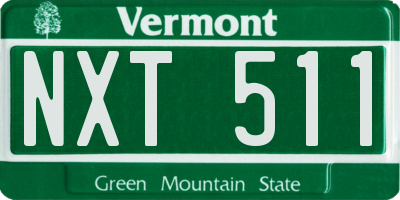 VT license plate NXT511