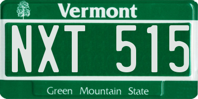 VT license plate NXT515
