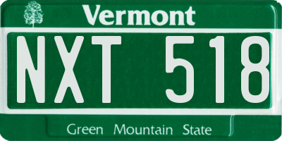 VT license plate NXT518