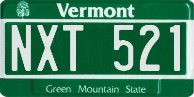 VT license plate NXT521