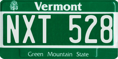 VT license plate NXT528