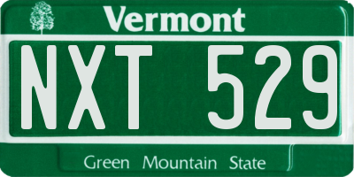 VT license plate NXT529