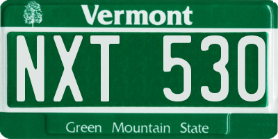 VT license plate NXT530
