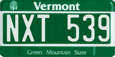 VT license plate NXT539