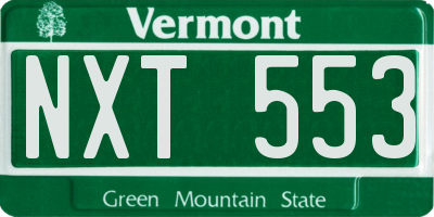 VT license plate NXT553