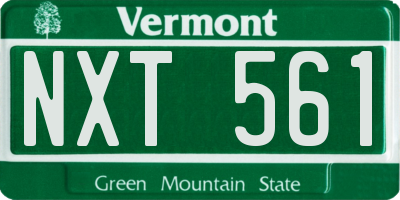 VT license plate NXT561