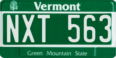 VT license plate NXT563