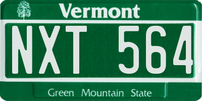 VT license plate NXT564