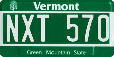 VT license plate NXT570