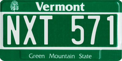 VT license plate NXT571