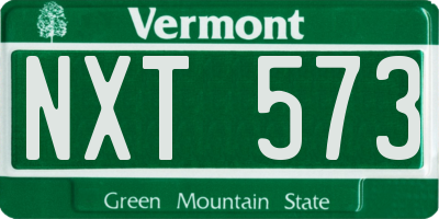 VT license plate NXT573