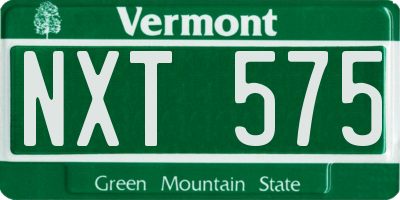 VT license plate NXT575