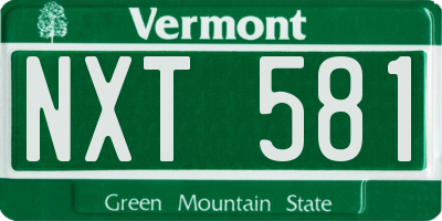VT license plate NXT581