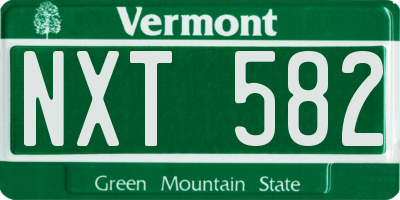 VT license plate NXT582
