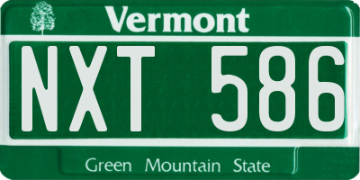 VT license plate NXT586