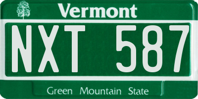 VT license plate NXT587