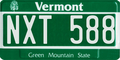 VT license plate NXT588