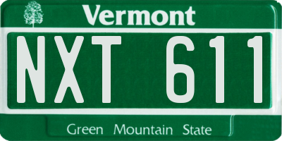VT license plate NXT611