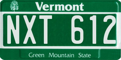 VT license plate NXT612