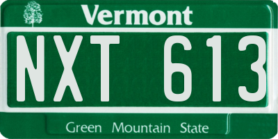 VT license plate NXT613