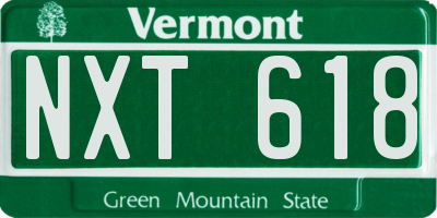 VT license plate NXT618