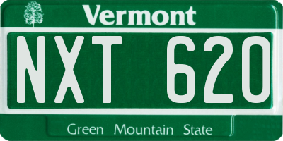 VT license plate NXT620