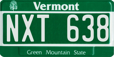 VT license plate NXT638