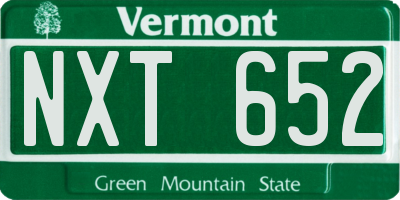 VT license plate NXT652