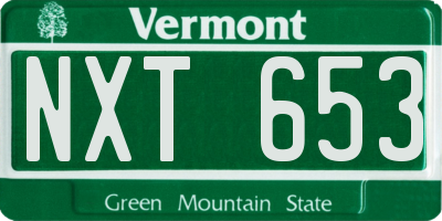 VT license plate NXT653