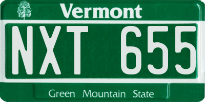 VT license plate NXT655