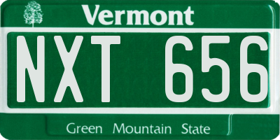 VT license plate NXT656