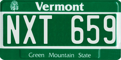 VT license plate NXT659