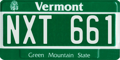 VT license plate NXT661