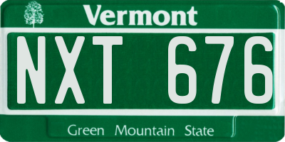 VT license plate NXT676