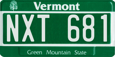 VT license plate NXT681