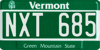 VT license plate NXT685