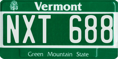 VT license plate NXT688