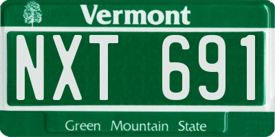 VT license plate NXT691