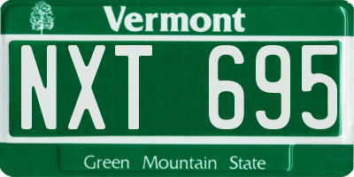 VT license plate NXT695