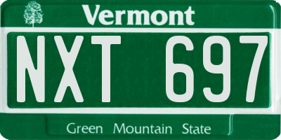 VT license plate NXT697