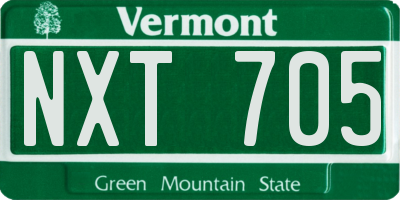VT license plate NXT705