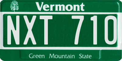 VT license plate NXT710