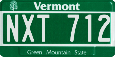 VT license plate NXT712