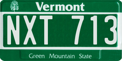 VT license plate NXT713