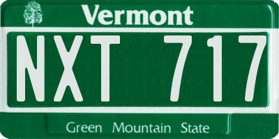 VT license plate NXT717