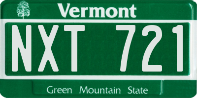 VT license plate NXT721