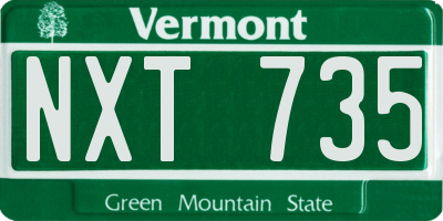 VT license plate NXT735