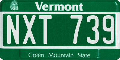 VT license plate NXT739