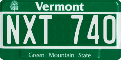 VT license plate NXT740